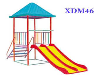 Nhà chòi cầu trượt máng đôi